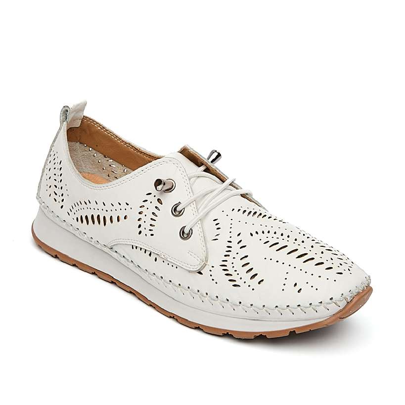 032-9735-1-krsk-beyaz Полуботинки жен.кожа-кожа белый